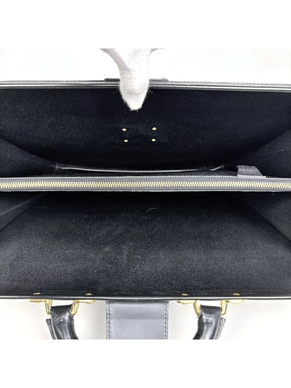 Louis Vuitton Serviette Fermoir Briefcase Doctor Bag Business Epi Noir